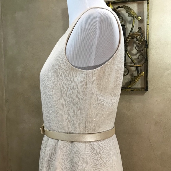 TAHARI Lined Midi Sleeveless Dress w/ Belt EUC sz6 - Picture 5 of 7